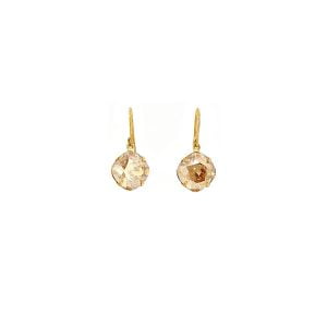 Remi Petite Earrings, lovely gold crystal bridal earrings