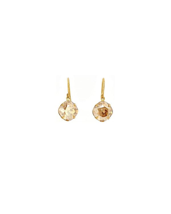 Remi Petite Earrings, lovely gold crystal bridal earrings