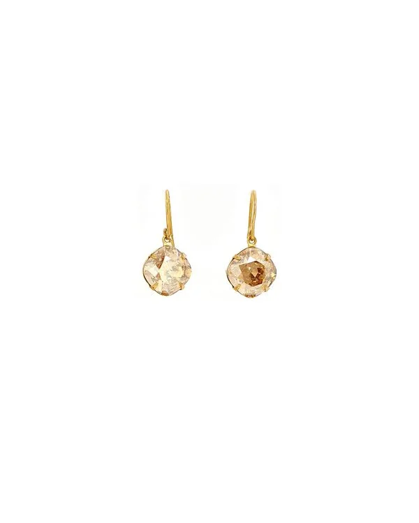 Remi Gold Crystal 2cm Earrings Gold Metal, lovely gold crystal bridal earrings