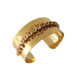 Nightfall Gold Lace Metal Cuff Bracelet