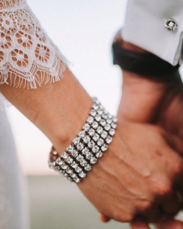 Sway My Way Crystal Bracelet Grande, 3cm rhodium bracelet, clear crystals, made in australia