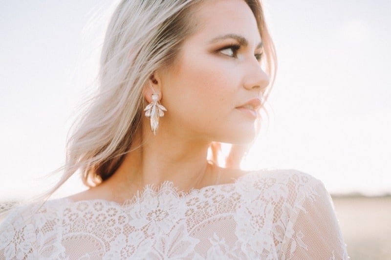Bridal Crystal Earrings, Redki Couture Jewellery, Made in Brisbane, Australia