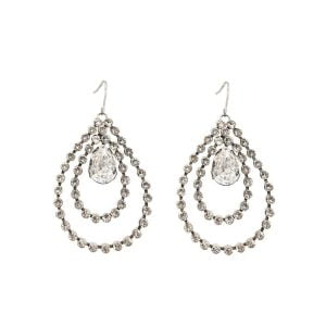 Kisses large teardrop hoop earrings, handmade by Redki Couture Jewellery