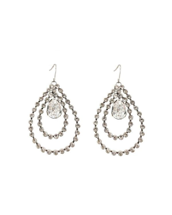 Kisses large teardrop hoop earrings, handmade by Redki Couture Jewellery