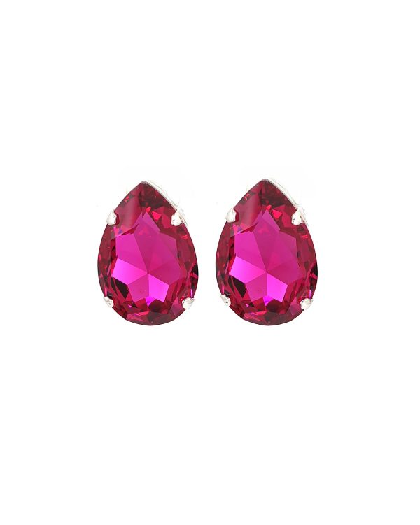 Manhattan Nights Pink Teardrop Studs, Made in Australia by Redki Couture Jewellery
