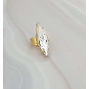 Parisian Clear Marquise Ring Gold