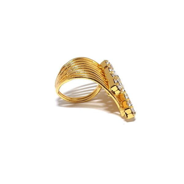 Sway My Way Gold Statement Cocktail Ring