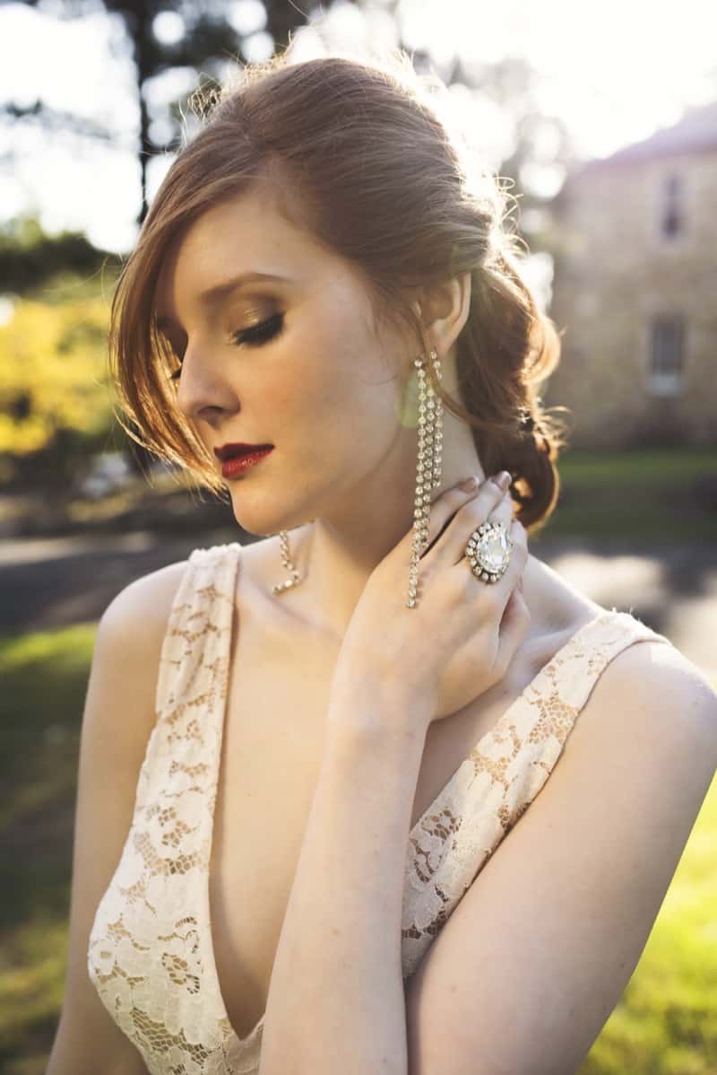 bridal earrings long redki