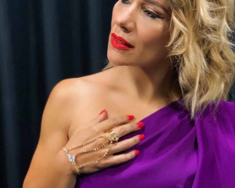 Tania Doko or Bachelor Girl, Eurovision Australia, wearing Redki Couture Jewellery