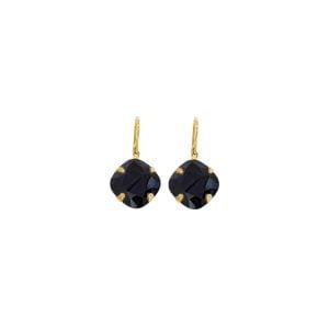 Remi Drop Crystal Black Earrings Petite, handmade by Redki Couture Jewellery
