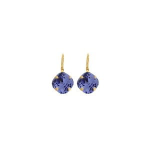 Remi Drop Crystal Purple Earrings Petite, Handmade by Redki Couture Jewellery