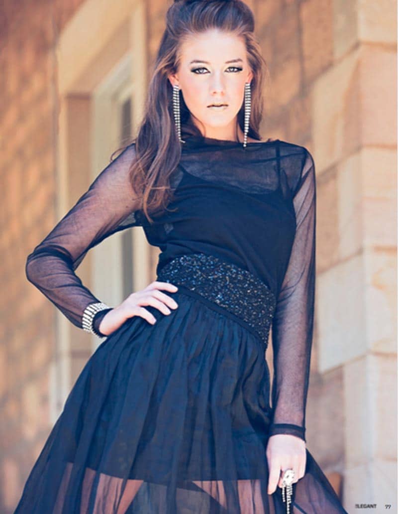 Model wearing Tengdahl in Elegant Magazine featuring Redki Couture Jewellery