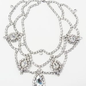 Moonlight Romance Statement BIB Crystal Statement Necklace, Handmade Redki Couture Jewellery