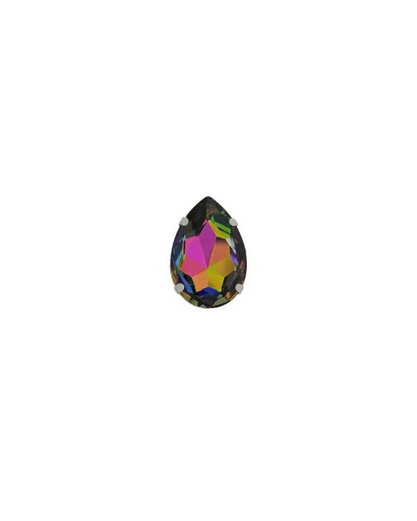 Manhattan Nights Iris Multi-Coloured Ring 3cm Crystal, Rhodium Metal