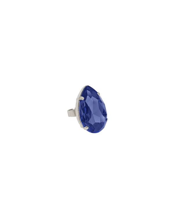 Manhattan Purple Teardrop Ring 3cm, Statement Teardrop Ring, Made in Australia, Redki Couture Jewellery